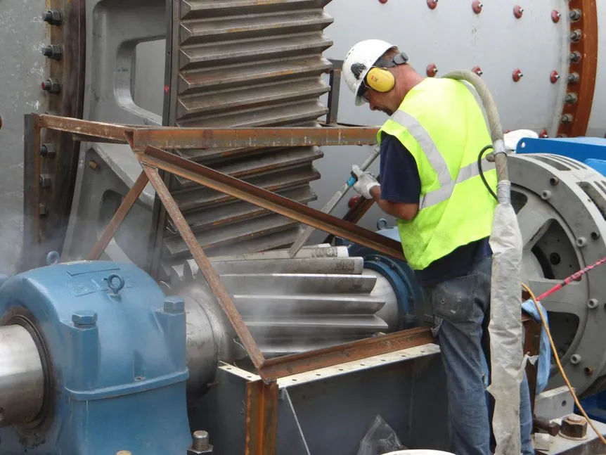 Rust removal with dry ice blasting in Grand Rapids, Michigan